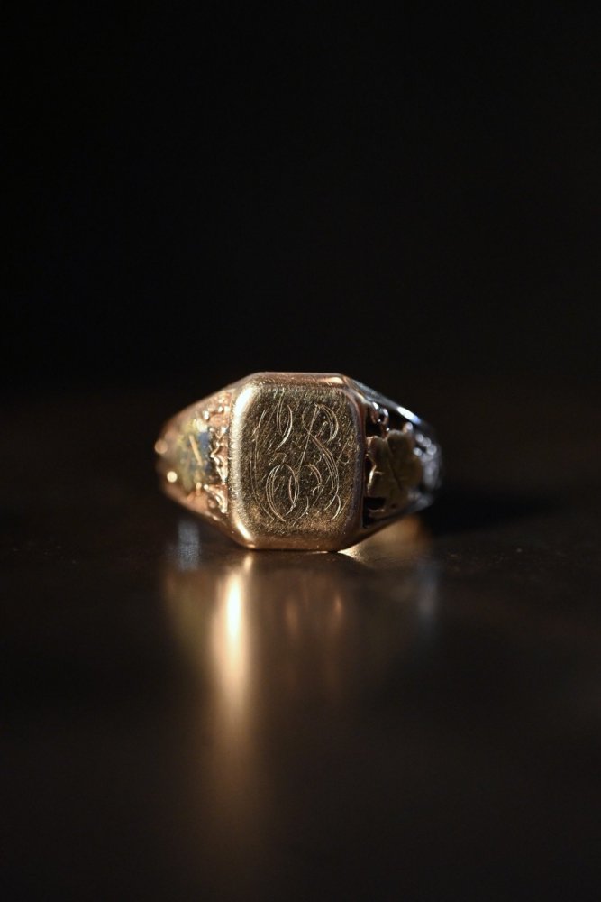 us 1910's 10K gold signet ring