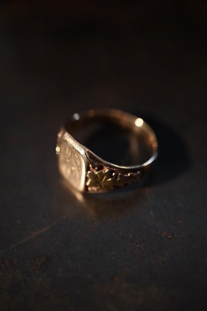 us 1910's 10K gold signet ring