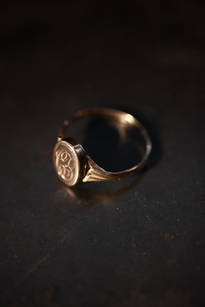 us early 20th 10K gold locket signet ring