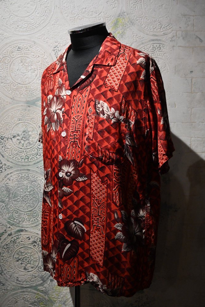  us 1950's Hawaiian rayon s/s shirt