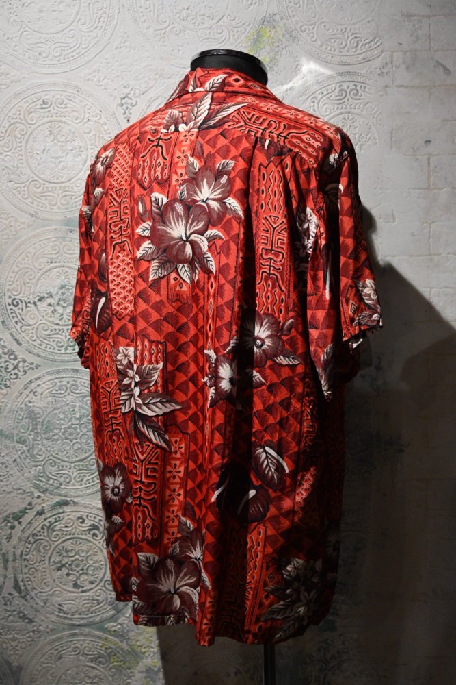  us 1950's Hawaiian rayon s/s shirt