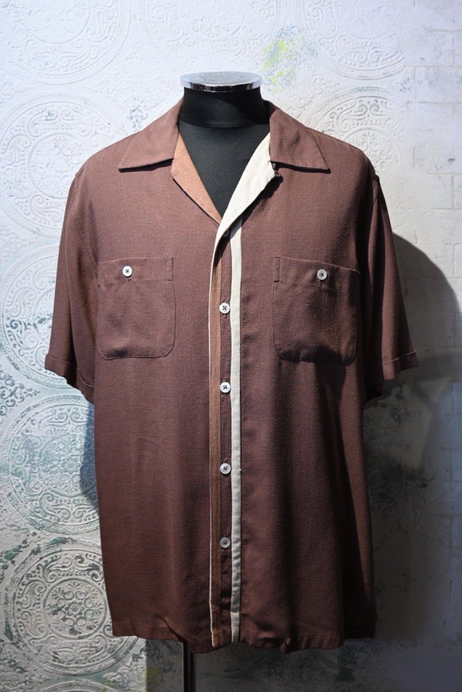 us 1950's nep rayon s/s shirt