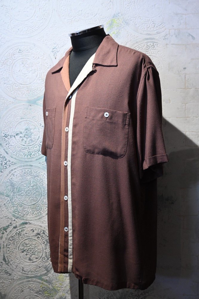 us 1950's nep rayon s/s shirt