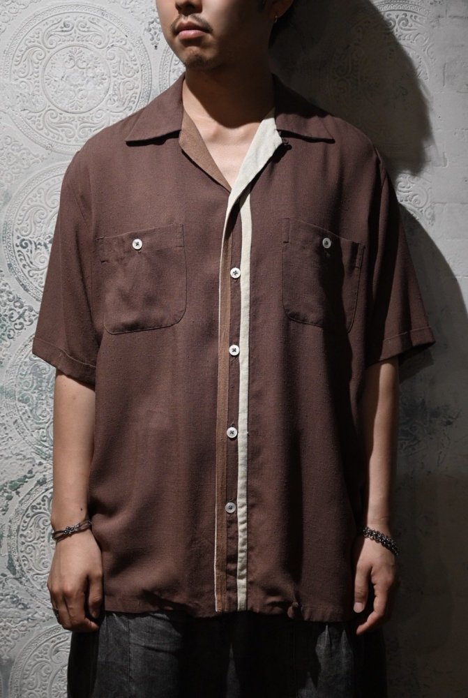 us 1950's nep rayon s/s shirt