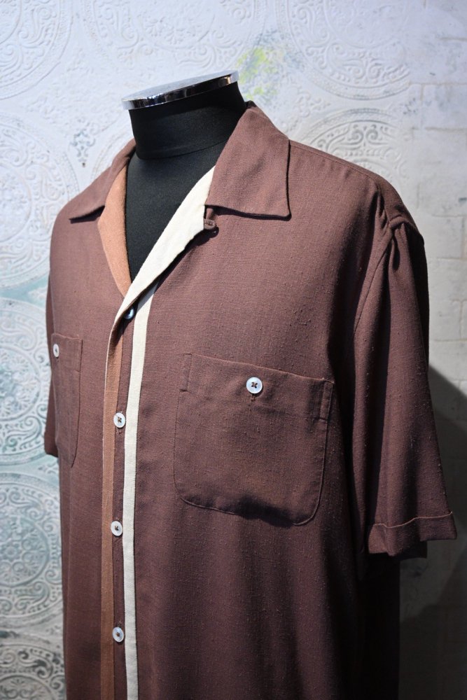 us 1950's nep rayon s/s shirt