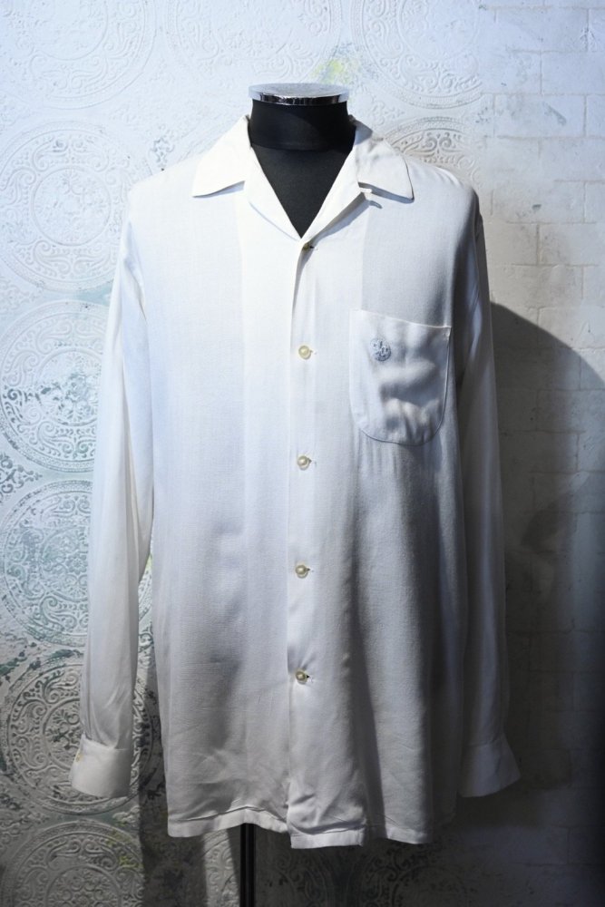 us 1960's white rayon shirt