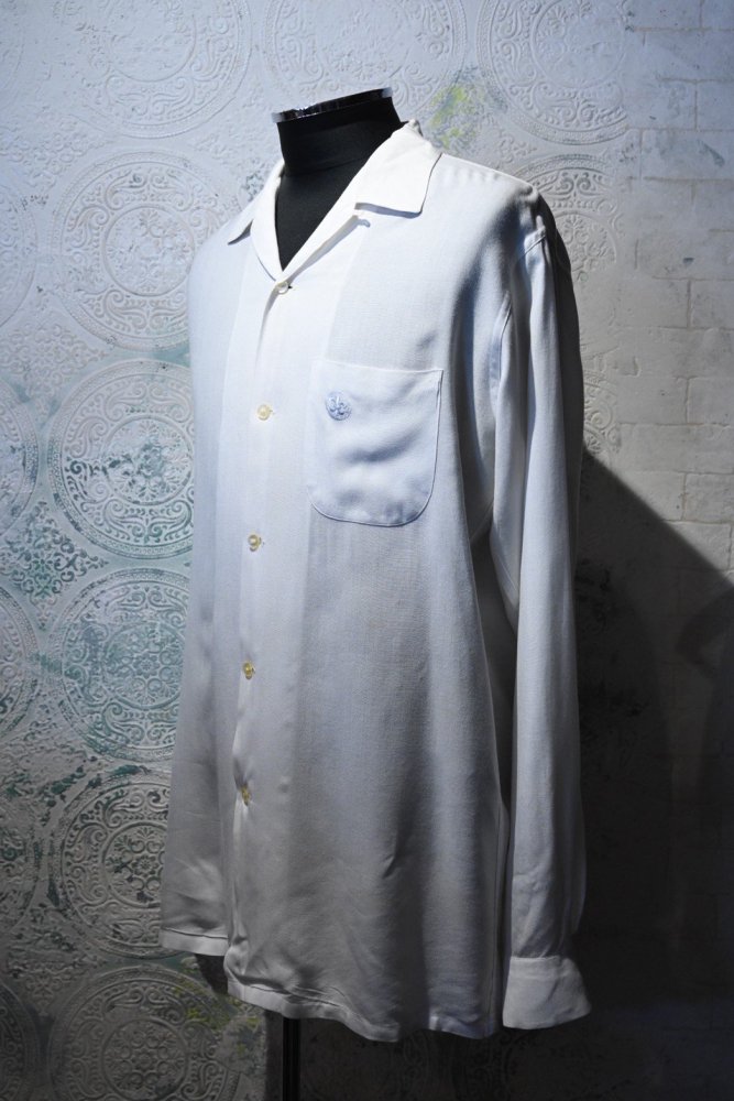 us 1960's white rayon shirt