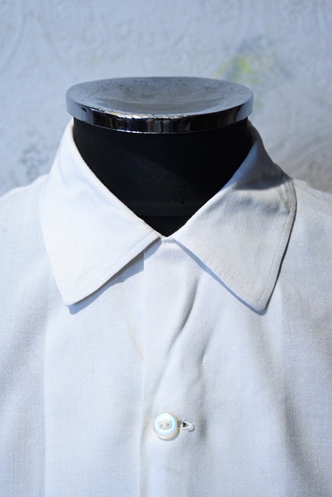 us 1960's white rayon shirt