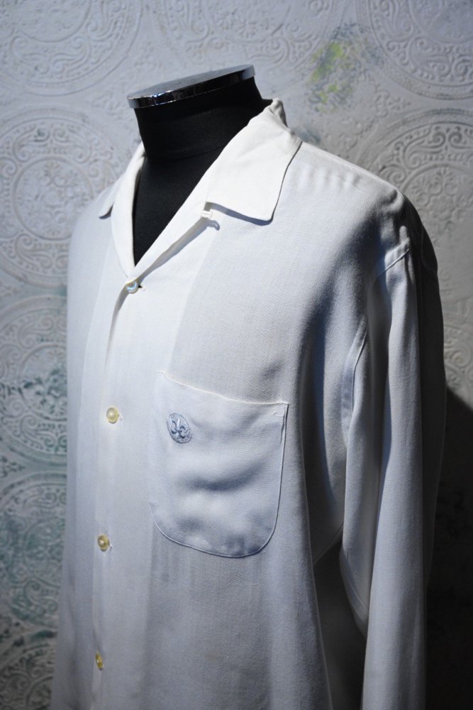 us 1960's white rayon shirt