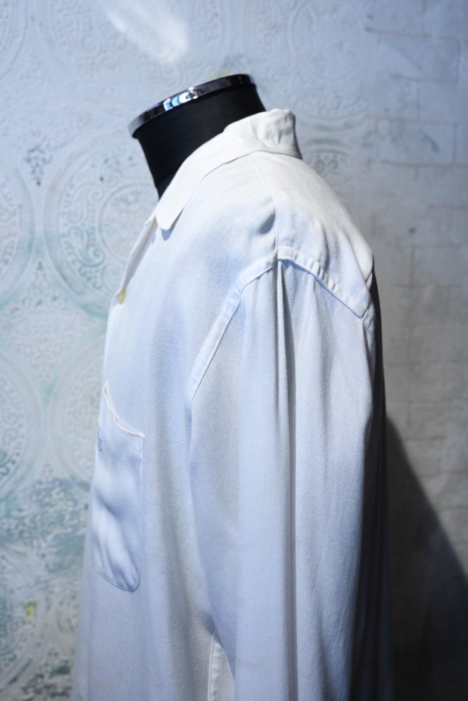 us 1960's white rayon shirt