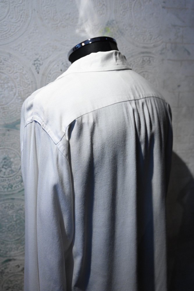 us 1960's white rayon shirt