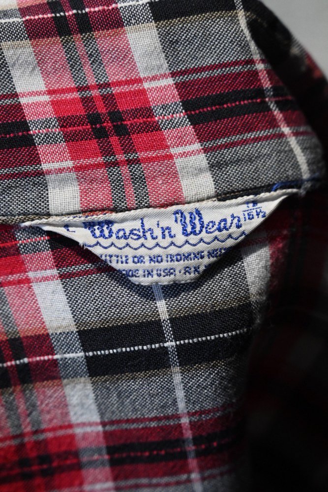 us 1960's rayon check shirt