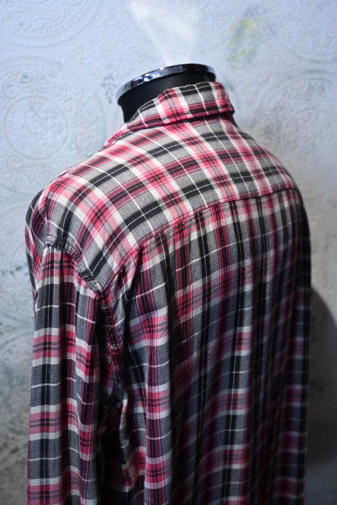 us 1960's rayon check shirt