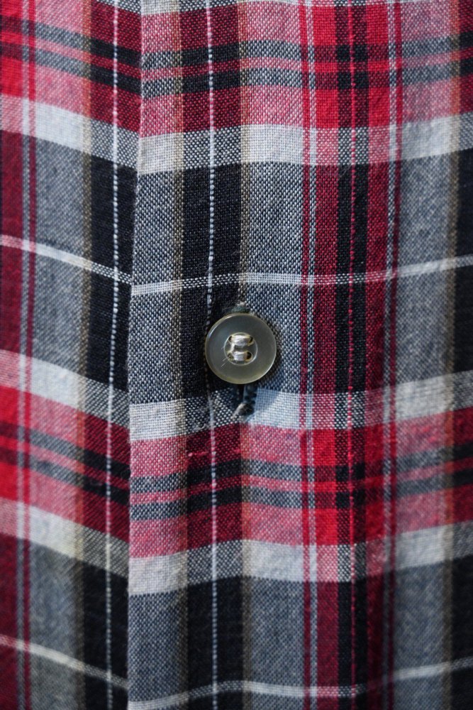 us 1960's rayon check shirt