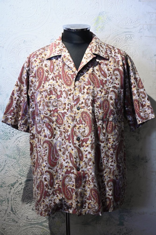 us 1960's "McGREGOR" cotton paisley s/s shirt