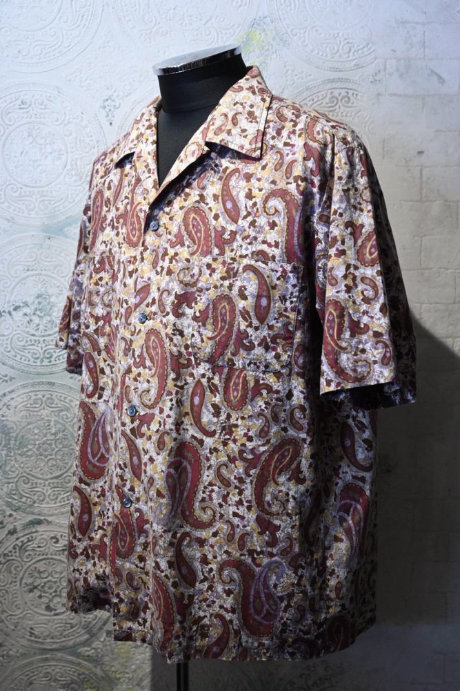 us 1960's "McGREGOR" cotton paisley s/s shirt