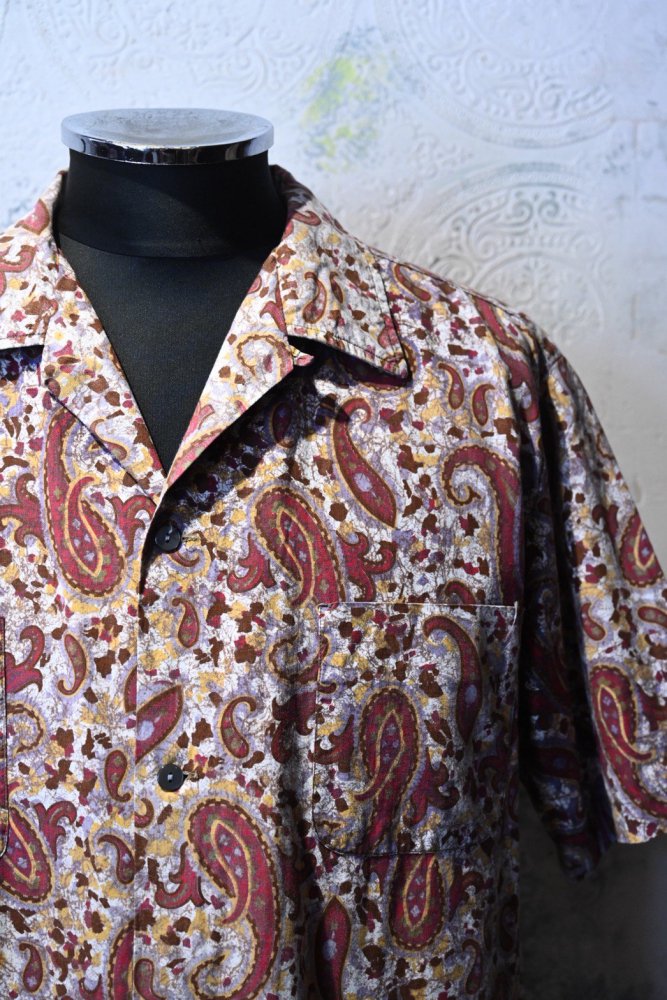 us 1960's "McGREGOR" cotton paisley s/s shirt