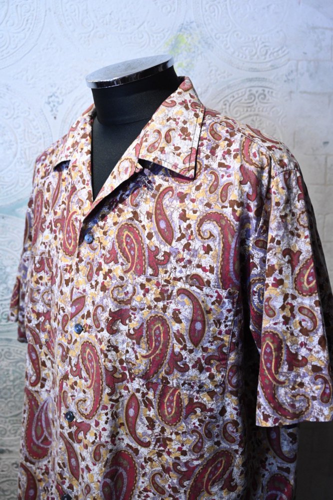 us 1960's "McGREGOR" cotton paisley s/s shirt