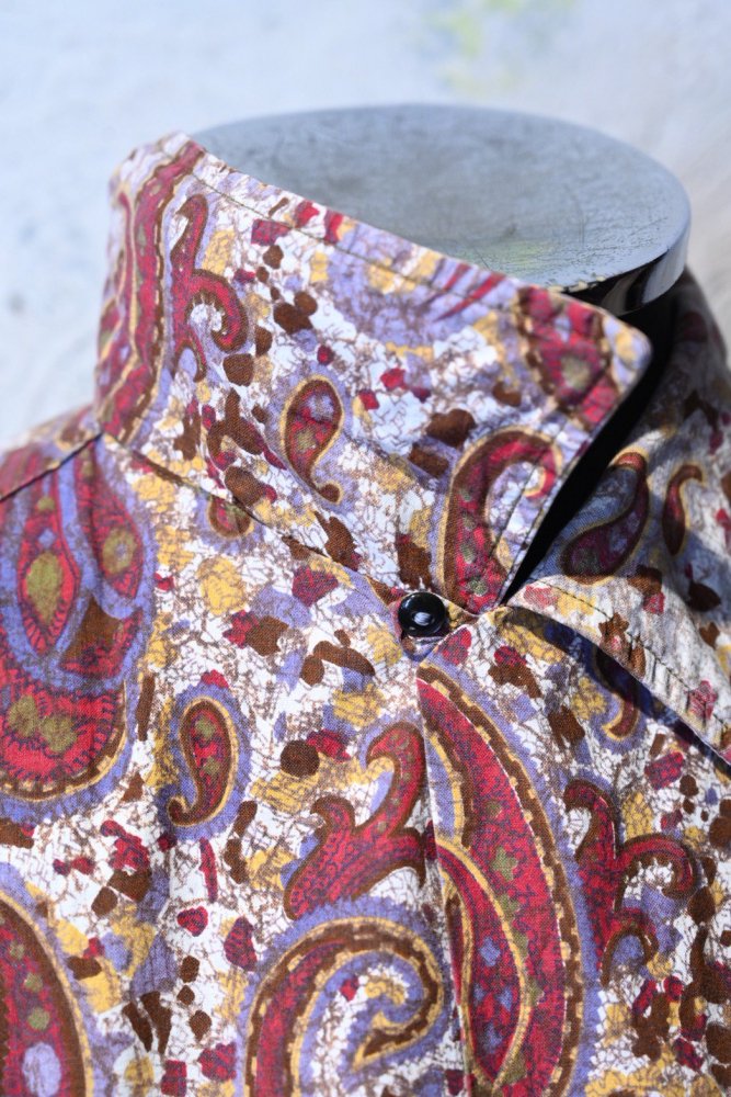 us 1960's "McGREGOR" cotton paisley s/s shirt