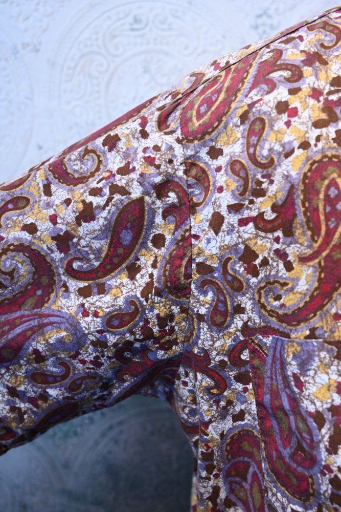 us 1960's "McGREGOR" cotton paisley s/s shirt