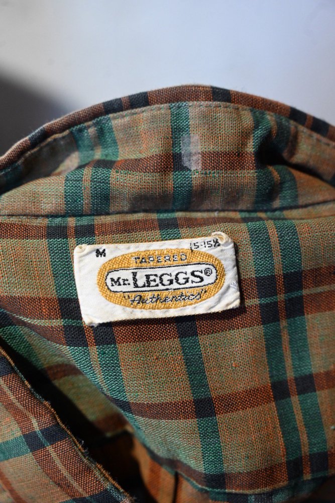 us 1960's~ ""Mr.LEGGS" check shirt