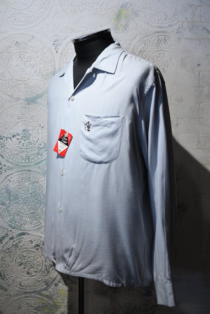 us 1960's open collar rayon shirt 