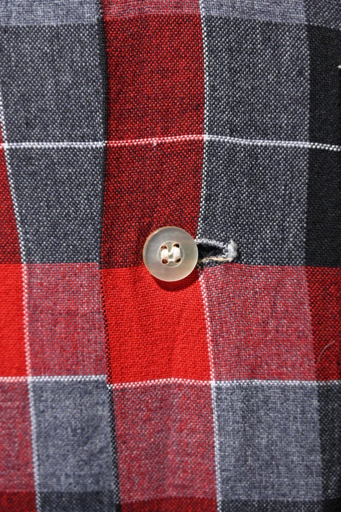 us 1960's "Balmor" rayon check shirt 