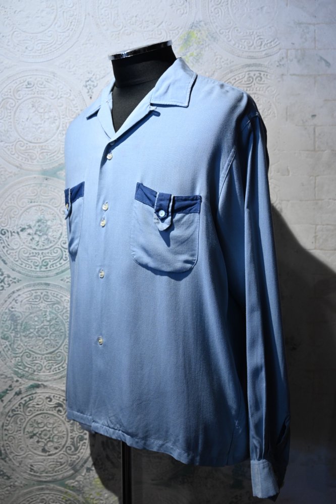 us 1950's~ "Monte Carls" rayon shirt