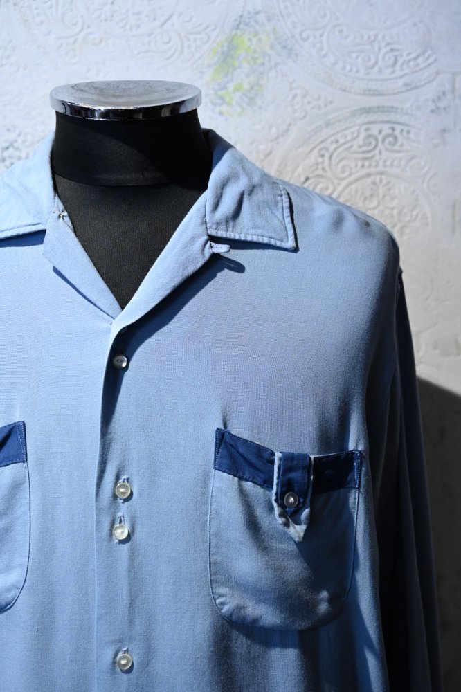 us 1950's~ "Monte Carls" rayon shirt