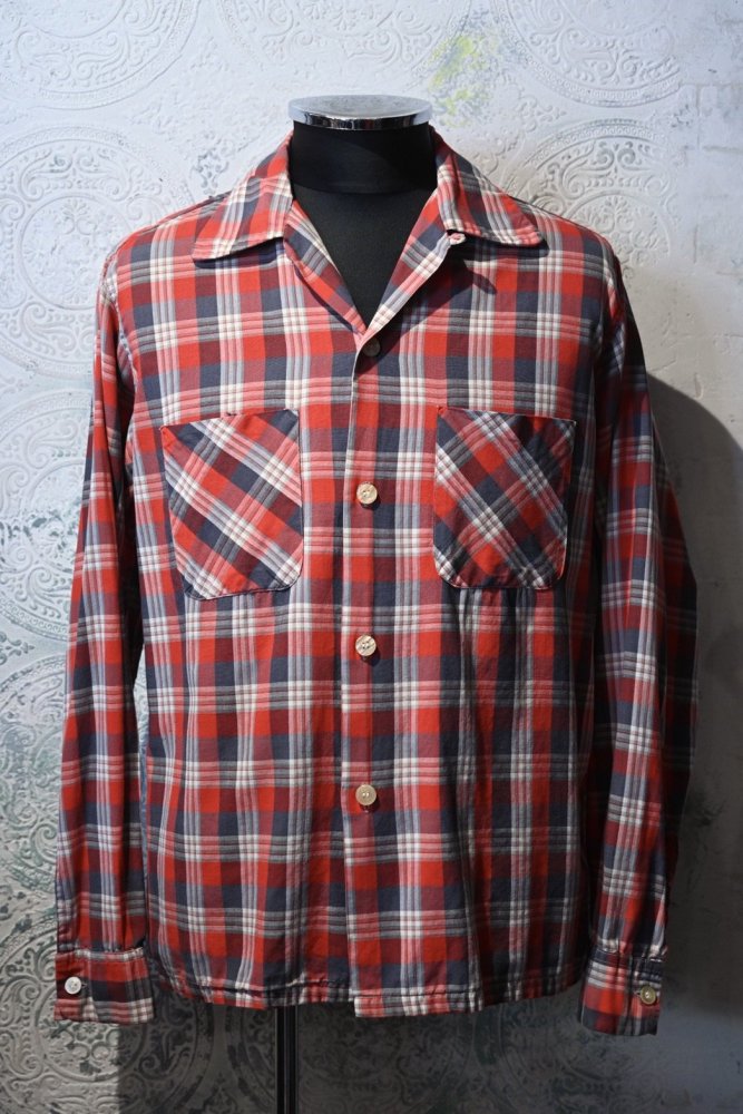 us 1960's "Towncraft" cotton check shirt