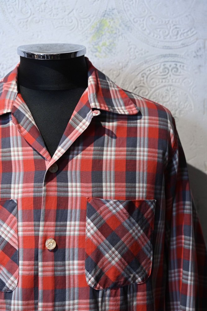 us 1960's "Towncraft" cotton check shirt