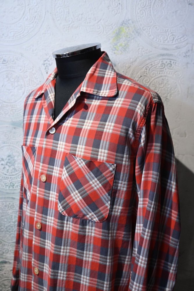 us 1960's "Towncraft" cotton check shirt