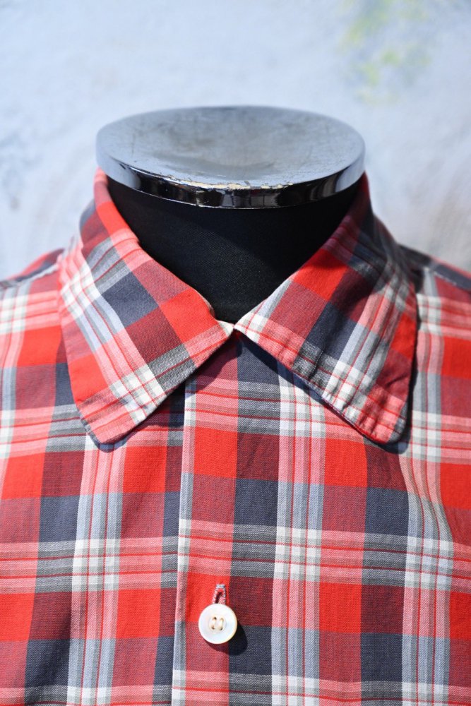 us 1960's "Towncraft" cotton check shirt