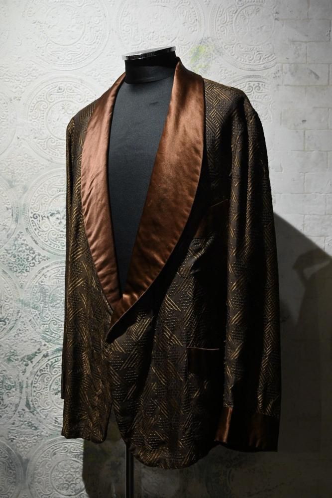 us 1950' jacquard smoking jacket