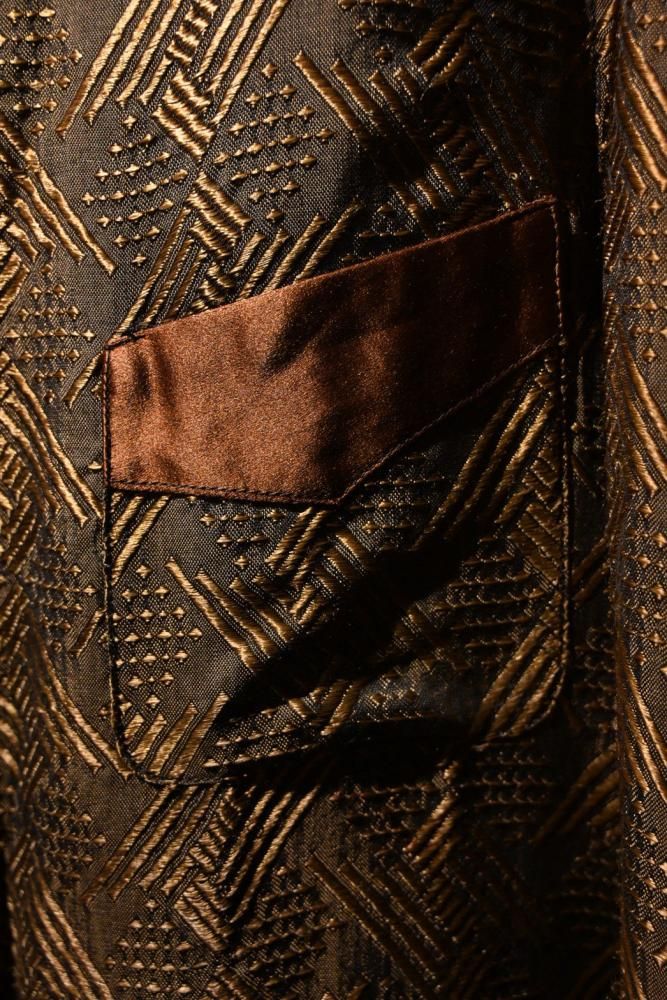 us 1950' jacquard smoking jacket