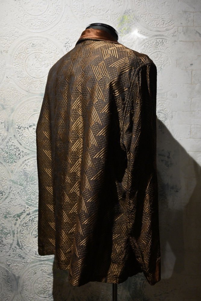 us 1950' jacquard smoking jacket