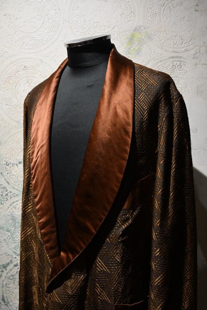 us 1950' jacquard smoking jacket