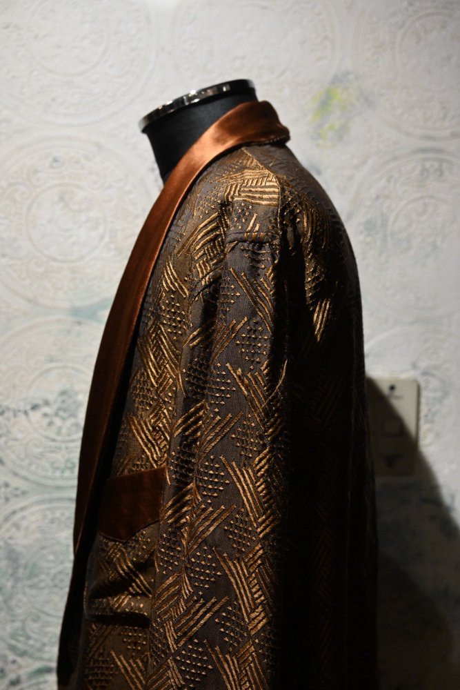 us 1950' jacquard smoking jacket