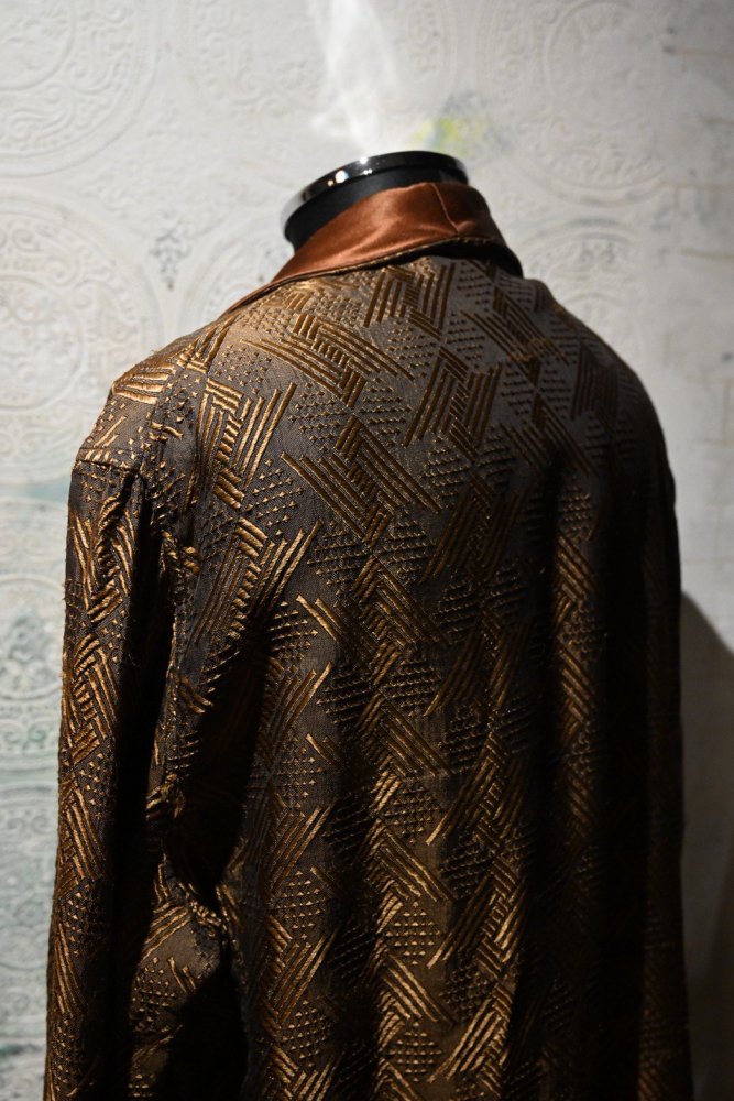 us 1950' jacquard smoking jacket