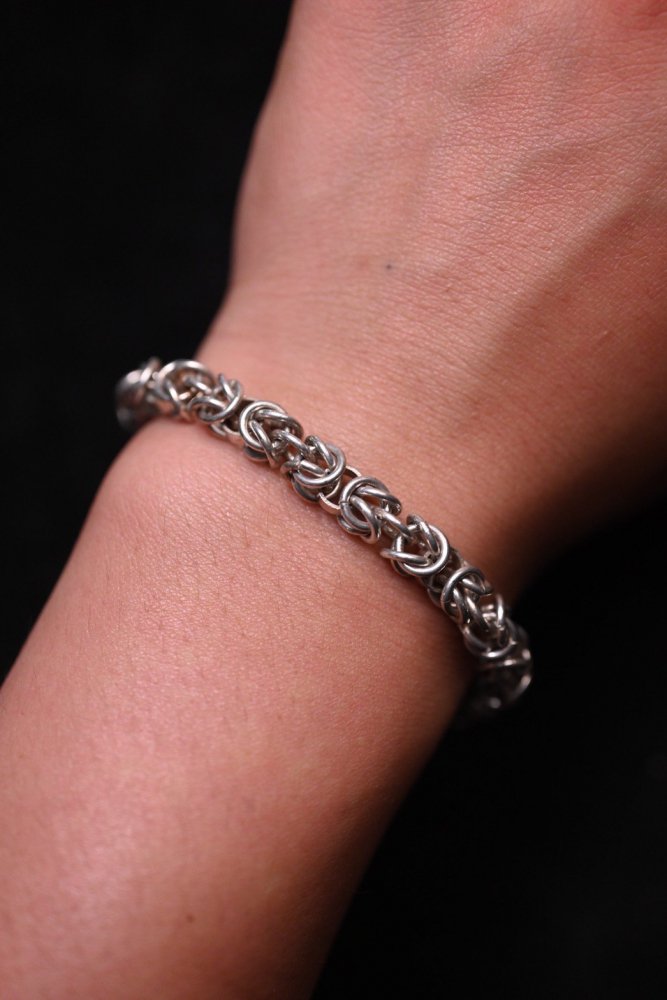 Vintage byzantin silver chain bracelet