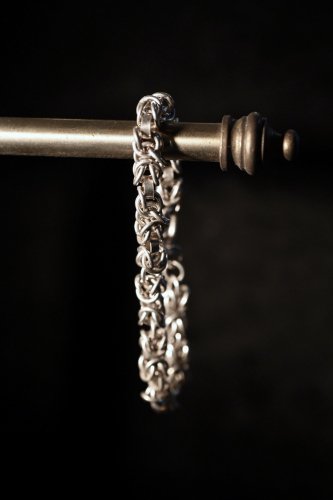 Vintage byzantin silver chain bracelet