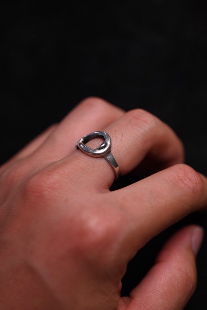 Vintage hook design silver ring