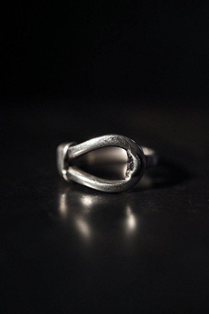 Vintage hook design silver ring