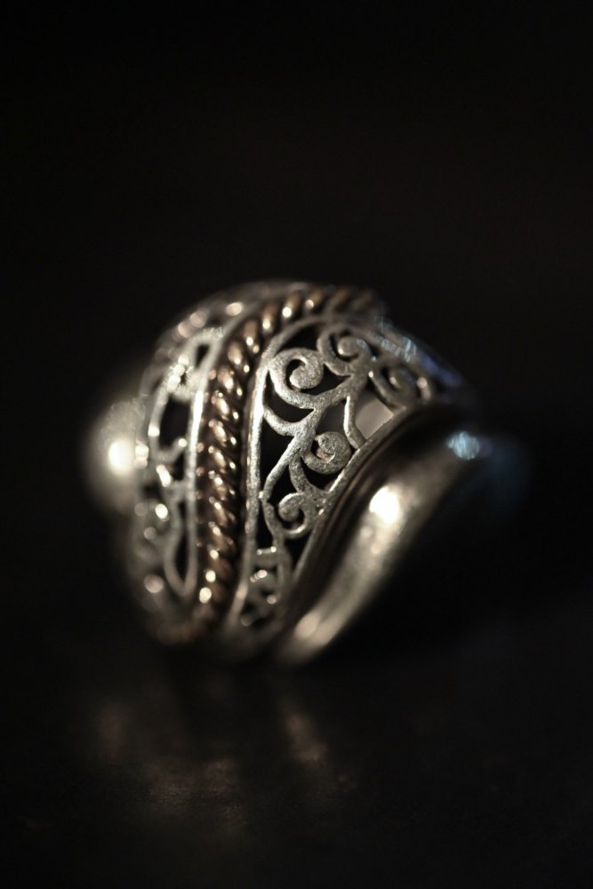 Vintage silver  gold filled ring