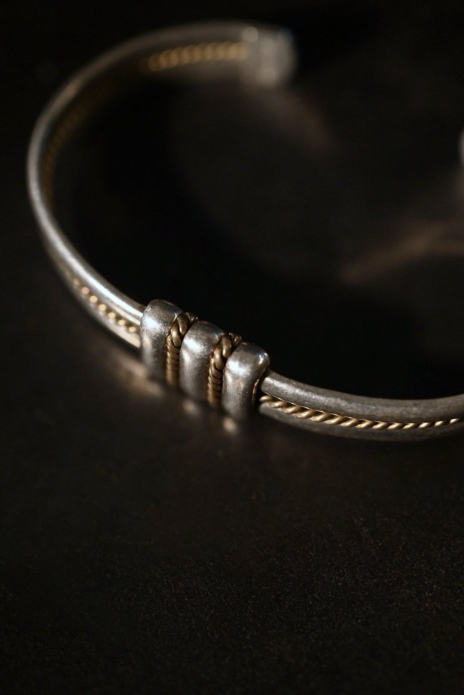 Mexico vintage silver  brass bangle