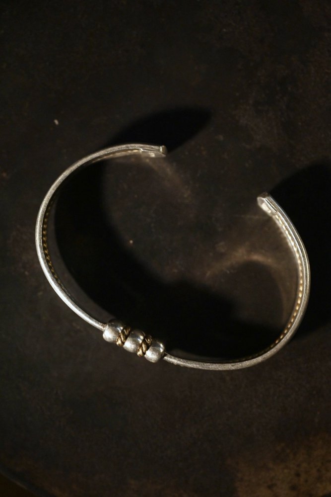 Mexico vintage silver  brass bangle