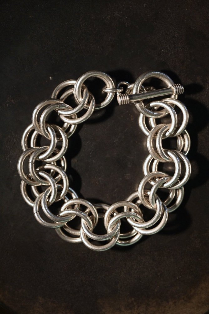 Vintage heavy silver chain bracelet