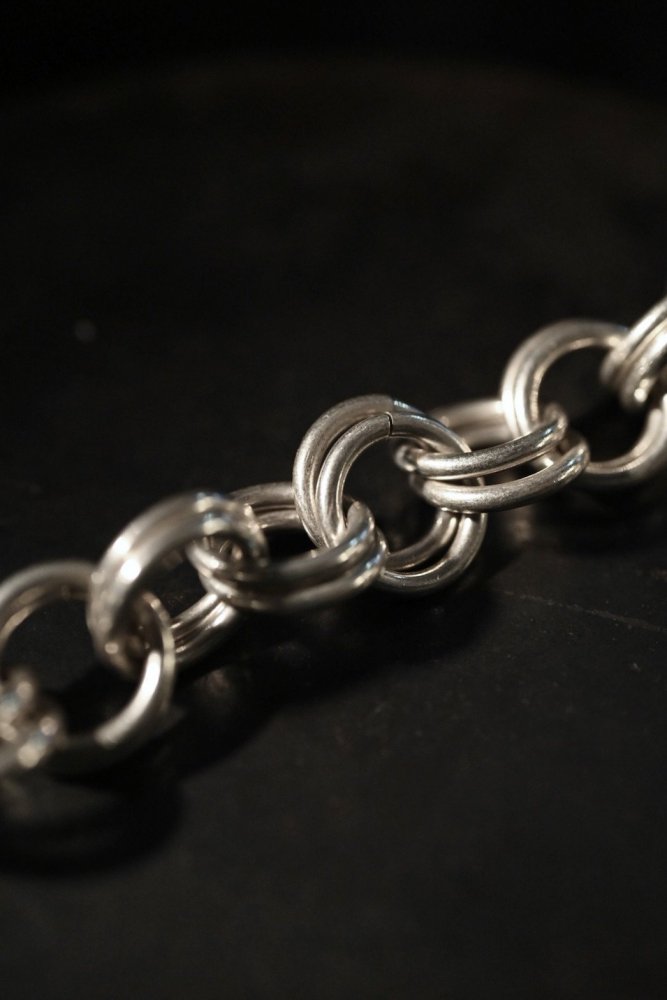 Vintage heavy silver chain bracelet