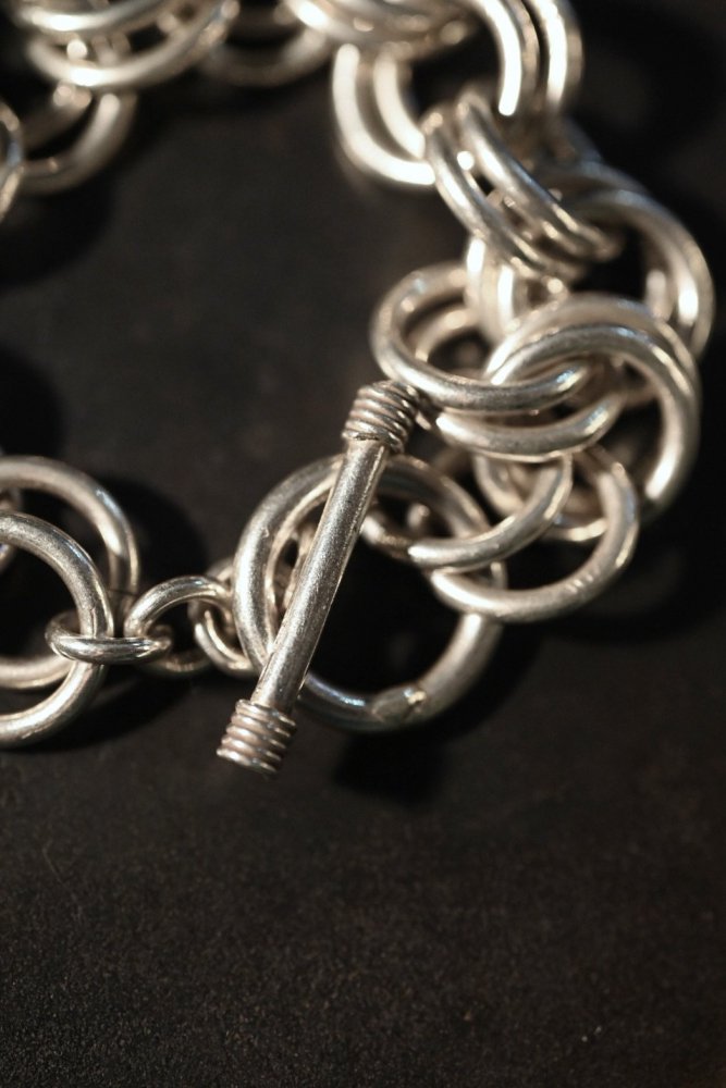 Vintage heavy silver chain bracelet