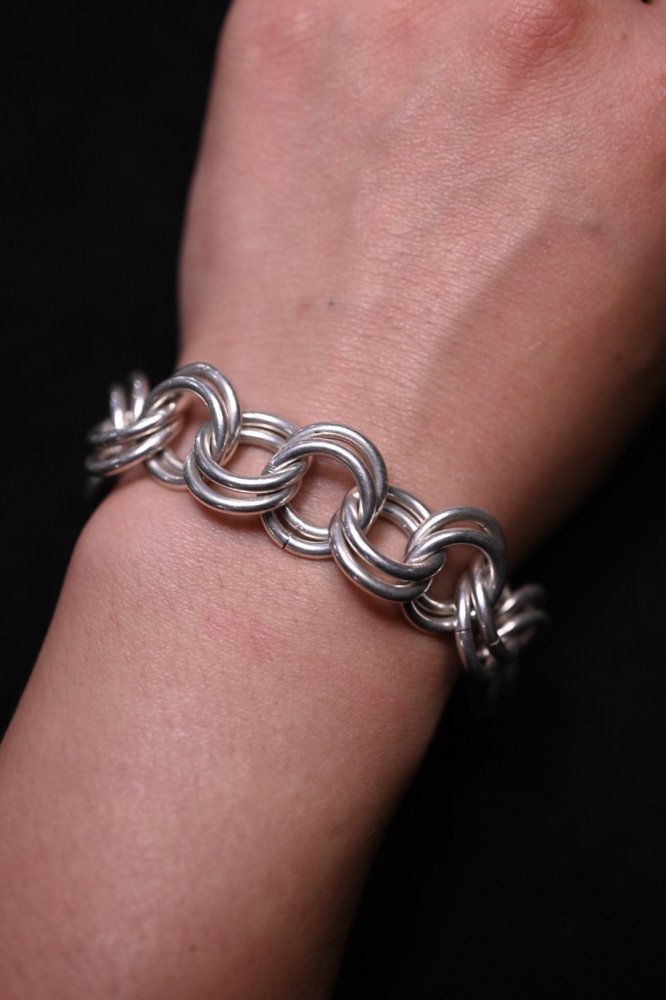 Vintage heavy silver chain bracelet